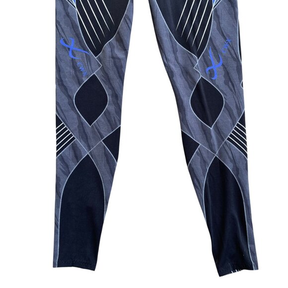 🏃‍♂️ CW-X Stabilyx Running Leggings L Blue Black Compression Spandex - Picture 4 of 9